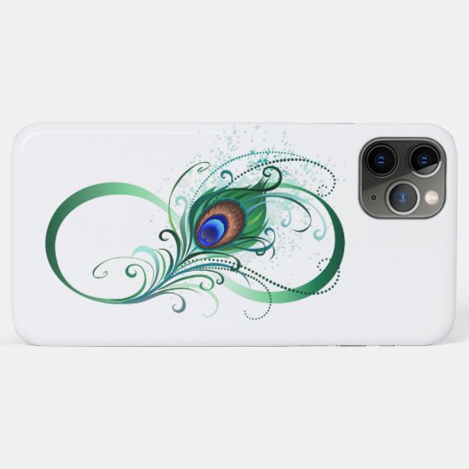 Infiniteitssymbool met Peacockdoether Case-Mate iPhone Case (Achterkant (horizontaal))