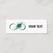 Infiniteitssymbool met Peacockdoether Contactkaartje (Voorkant)