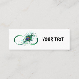 Infiniteitssymbool met Peacockdoether Contactkaartje