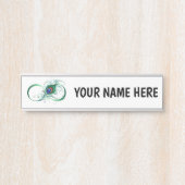 Infiniteitssymbool met Peacockdoether Deurbordje (Voorkant)