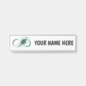 Infiniteitssymbool met Peacockdoether Deurbordje (Voorkant)