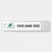 Infiniteitssymbool met Peacockdoether Deurbordje (Voorkant)