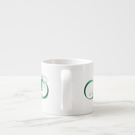 Infiniteitssymbool met Peacockdoether Espresso Kop (Achterkant)