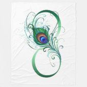 Infiniteitssymbool met Peacockdoether Fleece Deken (Voorkant)