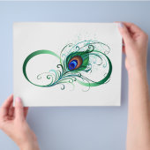 Infiniteitssymbool met Peacockdoether Flyer (Hand)