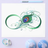 Infiniteitssymbool met Peacockdoether Flyer (Enkel)
