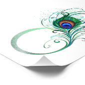 Infiniteitssymbool met Peacockdoether Foto Afdruk (Hoek)