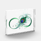 Infiniteitssymbool met Peacockdoether Fotoblokken (Links)