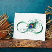 Infiniteitssymbool met Peacockdoether Fotoplaat (Zijkant)