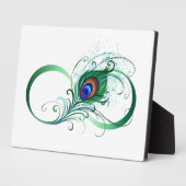 Infiniteitssymbool met Peacockdoether Fotoplaat (Zijkant)