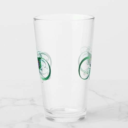 Infiniteitssymbool met Peacockdoether Glas (Links)