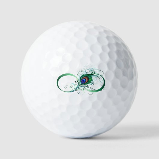 Infiniteitssymbool met Peacockdoether Golfballen (Voorkant)