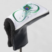 Infiniteitssymbool met Peacockdoether Golfheadcover (3/4 voorkant)