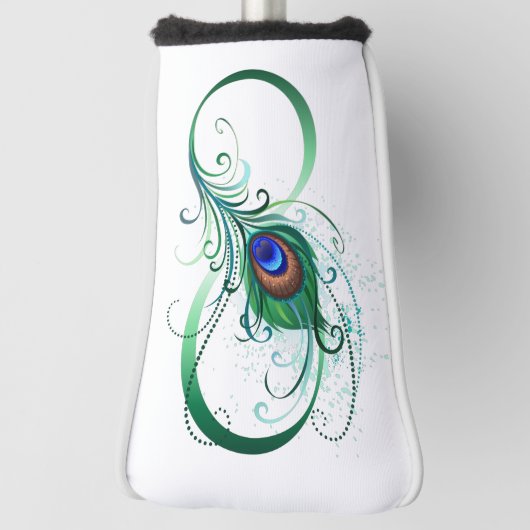 Infiniteitssymbool met Peacockdoether Golfheadcover (Draai 90)