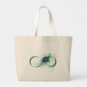 Infiniteitssymbool met Peacockdoether Grote Tote Bag (Achterkant)