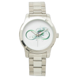 Infiniteitssymbool met Peacockdoether Horloge