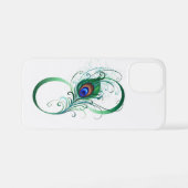 Infiniteitssymbool met Peacockdoether iPhone Hoesje (Achterkant horizontaal)