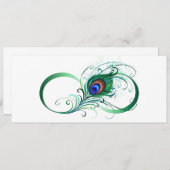 Infiniteitssymbool met Peacockdoether Kaart (Voorkant / Achterkant)