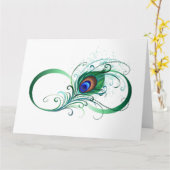 Infiniteitssymbool met Peacockdoether Kaart (Gele Bloem)