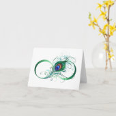Infiniteitssymbool met Peacockdoether Kaart (Gele Bloem)