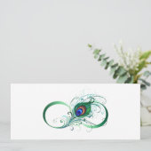 Infiniteitssymbool met Peacockdoether Kaart (Staand voorkant)