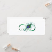 Infiniteitssymbool met Peacockdoether Kaart (Voorkant / Achterkant in situ)