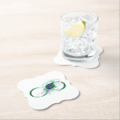 Infiniteitssymbool met Peacockdoether Kartonnen Onderzetters (Insitu)