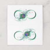 Infiniteitssymbool met Peacockdoether Klantenkaartje (Buitenkant ongevouwen)