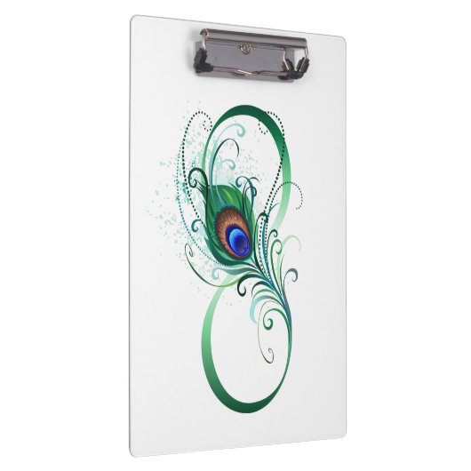 Infiniteitssymbool met Peacockdoether Klembord (Rechts)