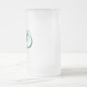 Infiniteitssymbool met Peacockdoether Matglas Bierpul (Center)