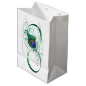 Infiniteitssymbool met Peacockdoether Medium Cadeauzakje (Voorkant Gekanteld)