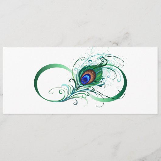 Infiniteitssymbool met Peacockdoether Menu (Voorkant)
