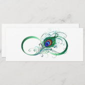 Infiniteitssymbool met Peacockdoether Menu (Voorkant / Achterkant)