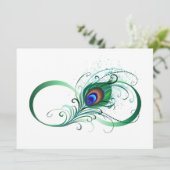 Infiniteitssymbool met Peacockdoether Menu (Staand voorkant)