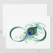 Infiniteitssymbool met Peacockdoether Menu (Voorkant / Achterkant)