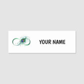 Infiniteitssymbool met Peacockdoether Naamplaatje (Voorkant)