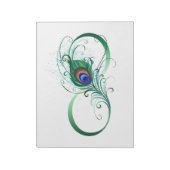 Infiniteitssymbool met Peacockdoether Notitieblok (Linkerzijde)