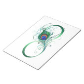 Infiniteitssymbool met Peacockdoether Notitieblok (Schuin)