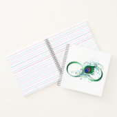 Infiniteitssymbool met Peacockdoether Notitieboek (Binnen)