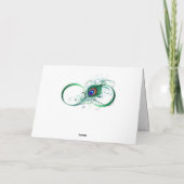 Infiniteitssymbool met Peacockdoether Notitiekaartje (Achterkant)