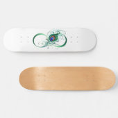 Infiniteitssymbool met Peacockdoether Persoonlijk Skateboard (Horizontaal)