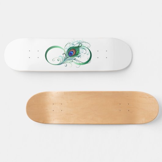 Infiniteitssymbool met Peacockdoether Persoonlijk Skateboard (Horizontaal)