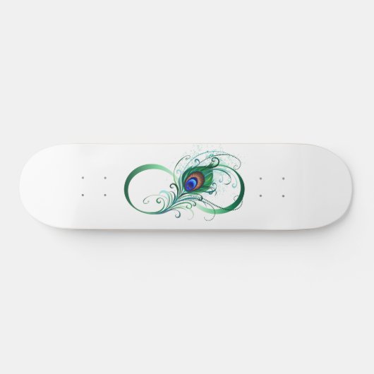 Infiniteitssymbool met Peacockdoether Persoonlijk Skateboard (Horizontaal)