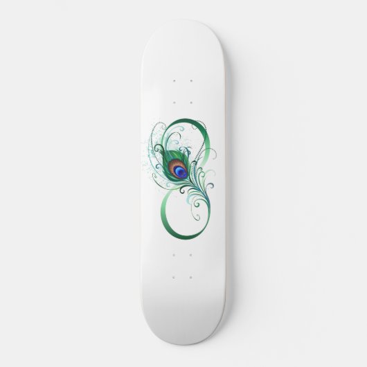 Infiniteitssymbool met Peacockdoether Persoonlijk Skateboard (Voorkant)
