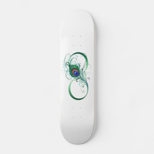 Infiniteitssymbool met Peacockdoether Persoonlijk Skateboard (Voorkant)