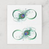 Infiniteitssymbool met Peacockdoether Plaatskaartje (Buitenkant ongevouwen)