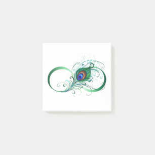 Infiniteitssymbool met Peacockdoether Post-it® Notes