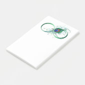 Infiniteitssymbool met Peacockdoether Post-it® Notes (Schuin)