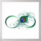 Infiniteitssymbool met Peacockdoether Poster (Voorkant)