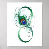 Infiniteitssymbool met Peacockdoether Poster (Voorkant)